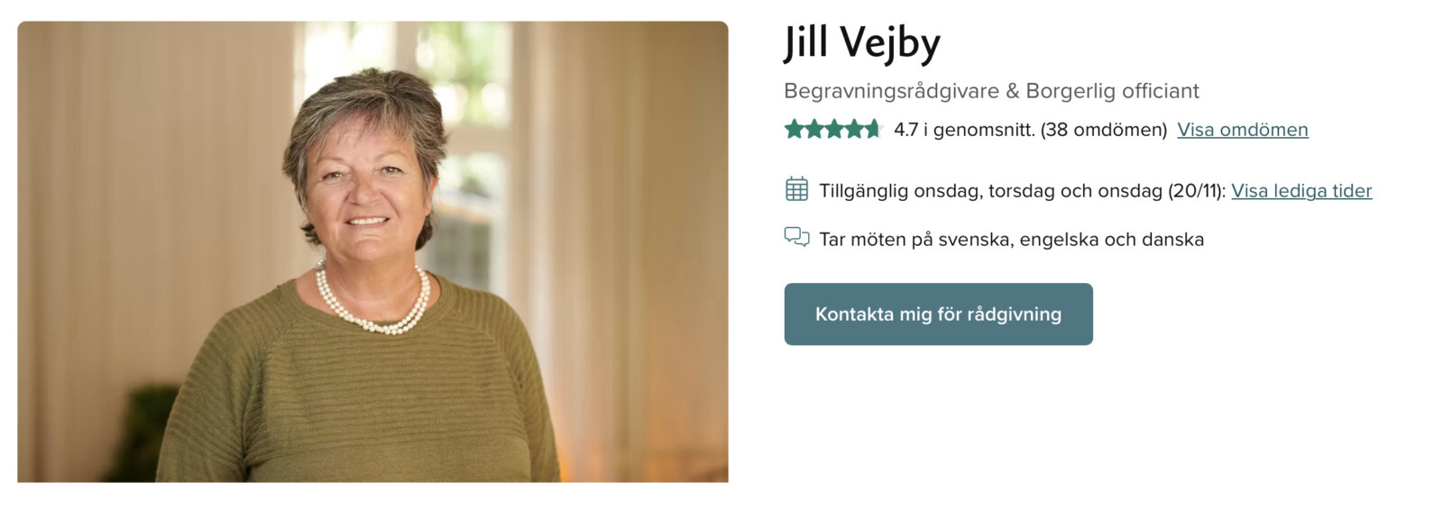 Kontaktuppgifter Jill Vejby Lavendla. Klicka här!